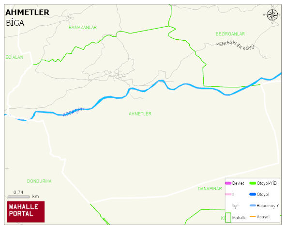 AHMETLER Köyü Haritası | Mahalle Sokak Haritası