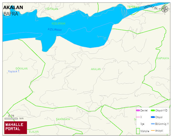 AKALAN Mahallesi Haritası | Yükselti ve Doğa Özellikleri