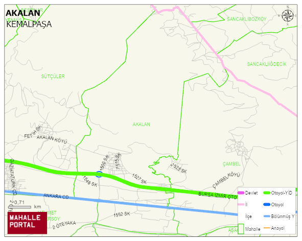 AKALAN Mahallesi Haritası | Detaylı Köy ve Mahalle Görünümü