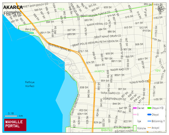 AKARCA Mahallesi Haritası | Sayısal Bölge Görünümü