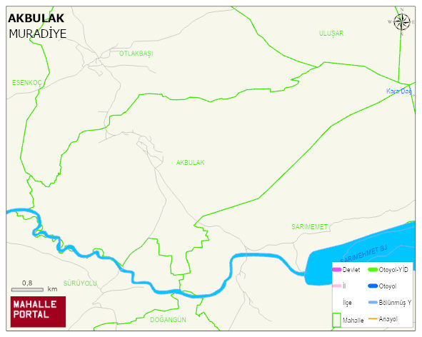 AKBULAK Mahallesi Haritası | Detaylı Köy ve Mahalle Görünümü