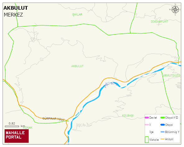 AKBULUT Köyü Haritası | Mahalle ve Köy Sınırı