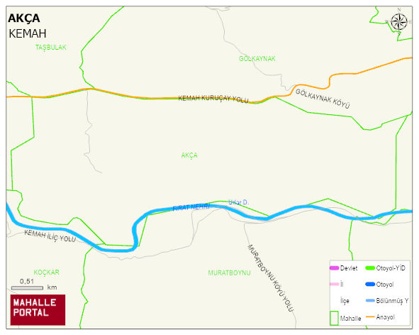 AKÇA Köyü Haritası | Mahalle ve Köy Sınırı