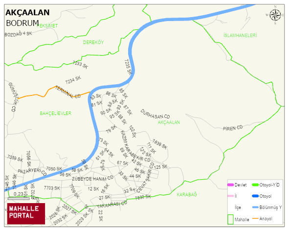 AKÇAALAN Mahallesi Haritası | Mahalle Sokak Haritası