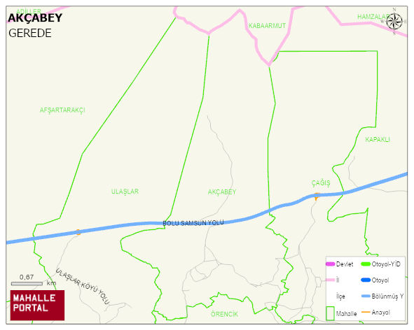 AKÇABEY Köyü Haritası | Detaylı Köy ve Mahalle Görünümü