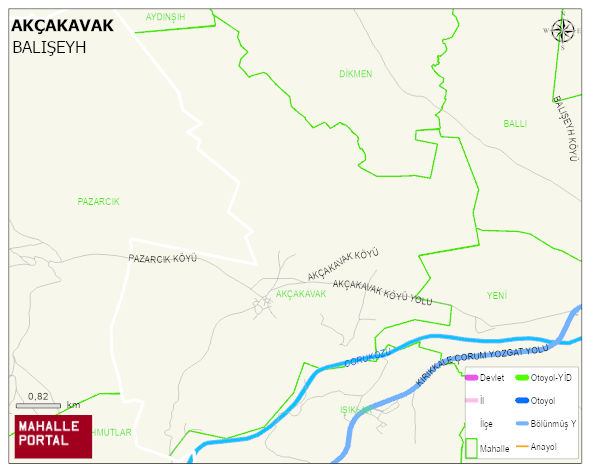 AKÇAKAVAK Köyü Haritası | Coğrafi Yapı ve Detaylı Haritası