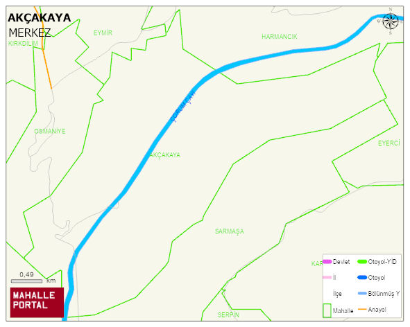 AKÇAKAYA Köyü Haritası | Detaylı Köy ve Mahalle Görünümü