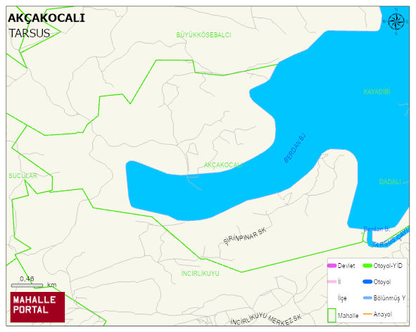 AKÇAKOCALI Mahallesi Haritası | Mahalle ve Köy Sınırı