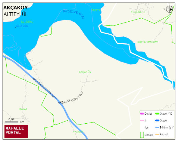 AKÇAKÖY Mahallesi Haritası | Mahalle ve Köy Sınırı