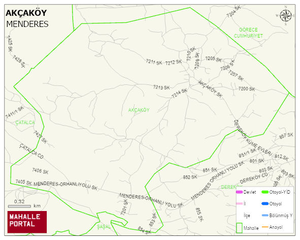 AKÇAKÖY Mahallesi Haritası | Coğrafi Yapı ve Detaylı Haritası