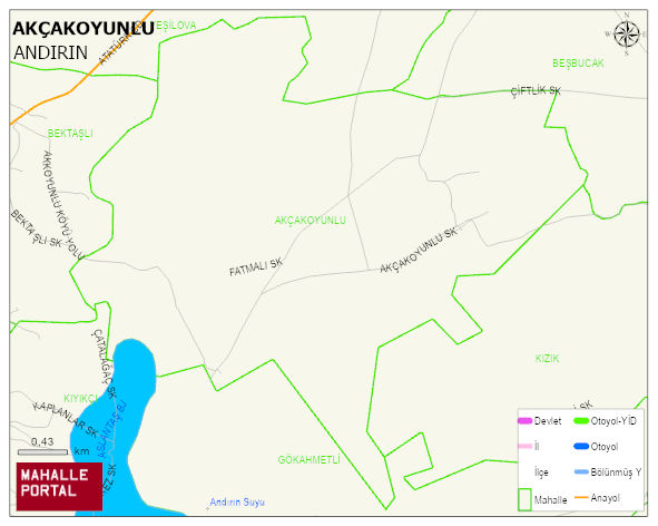 AKÇAKOYUNLU Mahallesi Haritası | Sayısal Bölge Görünümü