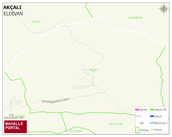 AKÇALI Köyü Haritası | İnteraktif Köy ve Mahalle Sınırları