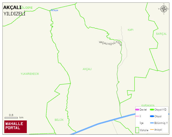 AKÇALI Köyü Haritası | Uydu Görüntüsü ve Harita Detayları