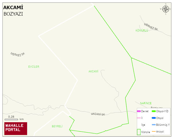 AKCAMİ Mahallesi Haritası | Detaylı Köy ve Mahalle Görünümü