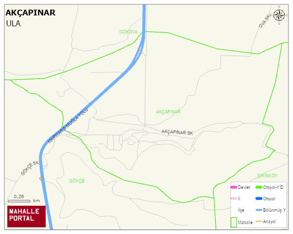 AKÇAPINAR Mahallesi Haritası | Sayısal Bölge Görünümü