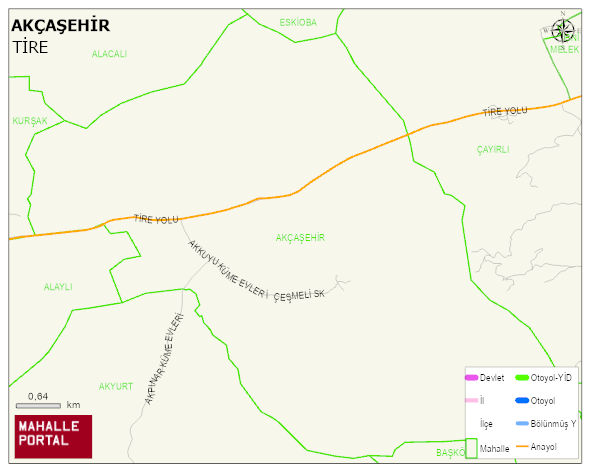 AKÇAŞEHİR Mahallesi Haritası | Detaylı Köy ve Mahalle Görünümü