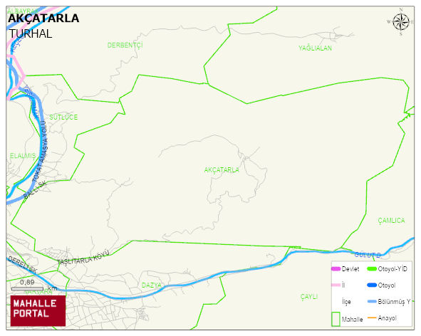 AKÇATARLA Köyü Haritası | İnteraktif Köy ve Mahalle Sınırları