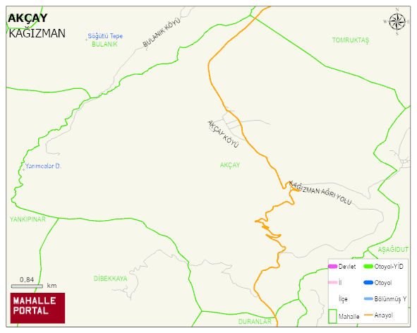 AKÇAY Köyü Haritası | Sayısal Bölge Görünümü