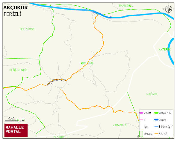 AKÇUKUR Mahallesi Haritası | İnteraktif Köy ve Mahalle Sınırları