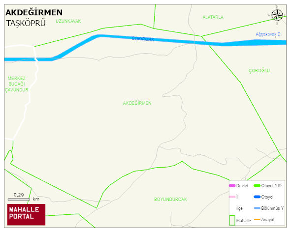 AKDEĞİRMEN Köyü Haritası | İnteraktif Köy ve Mahalle Sınırları