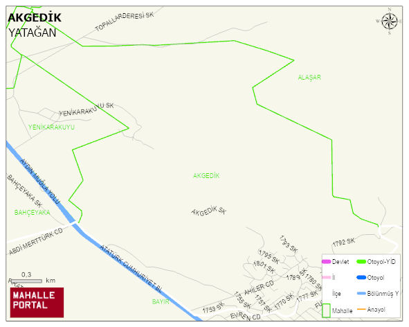 AKGEDİK Mahallesi Haritası | Mahalle Sokak Haritası