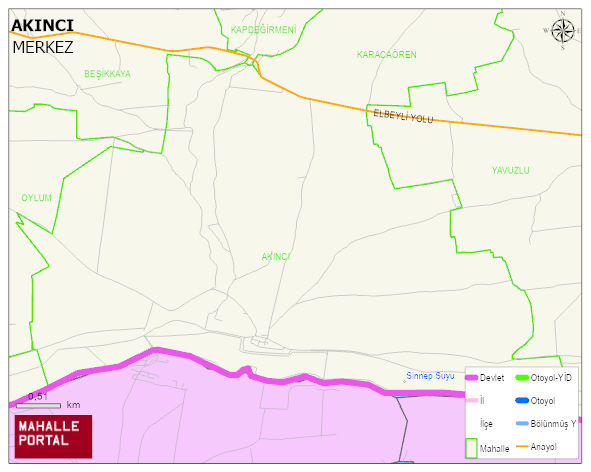 AKINCI Köyü Haritası | Coğrafi Yapı ve Detaylı Haritası
