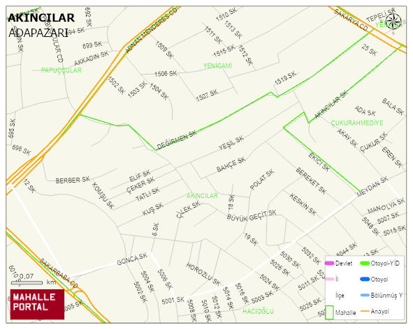 AKINCILAR Mahallesi Haritası | Uydu Görüntüsü ve Harita Detayları