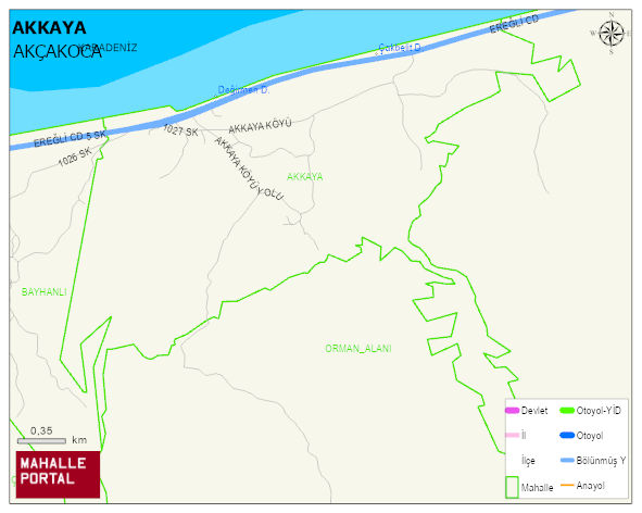 AKKAYA Köyü Haritası | Mahalle Sokak Haritası