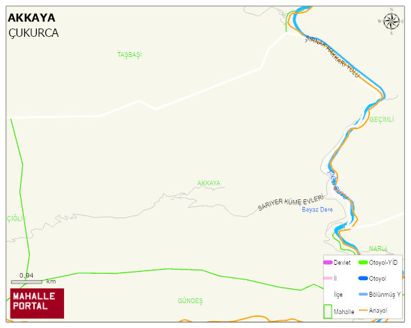 AKKAYA Köyü Haritası | Coğrafi Yapı ve Detaylı Haritası