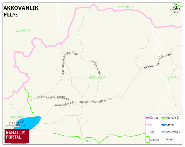 AKKOVANLIK Mahallesi Haritası | Mahalle Sokak Haritası