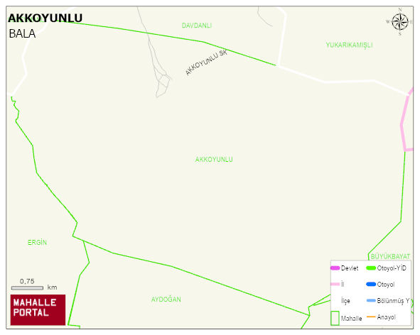 AKKOYUNLU Mahallesi Haritası | Dağlar, Ovalar ve Akarsu Bilgileri
