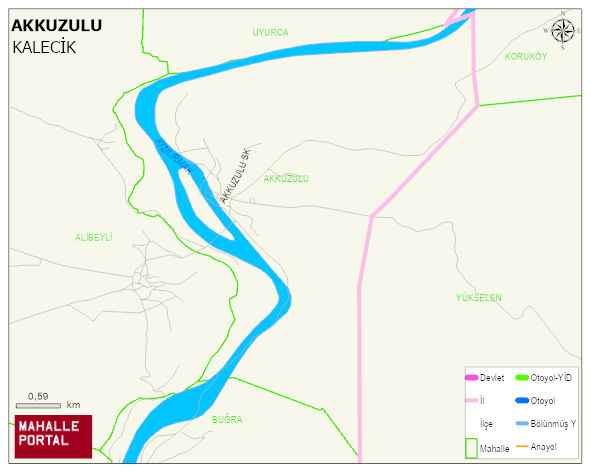 AKKUZULU Mahallesi Haritası | İnteraktif Köy ve Mahalle Sınırları