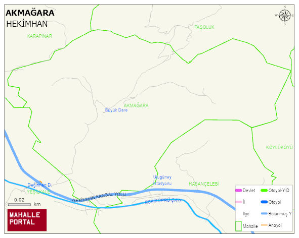 AKMAĞARA Mahallesi Haritası | Dağlar, Ovalar ve Akarsu Bilgileri