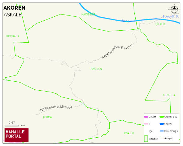 AKÖREN Mahallesi Haritası | İnteraktif Köy ve Mahalle Sınırları