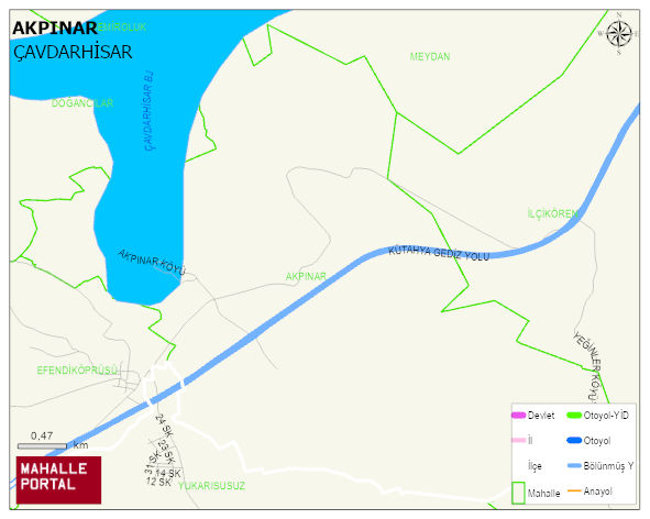 AKPINAR Köyü Haritası | Detaylı Köy ve Mahalle Görünümü