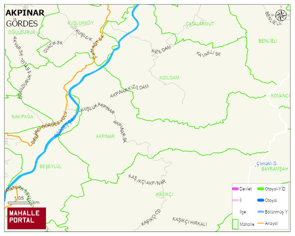 AKPINAR Mahallesi Haritası | Dağlar, Ovalar ve Akarsu Bilgileri