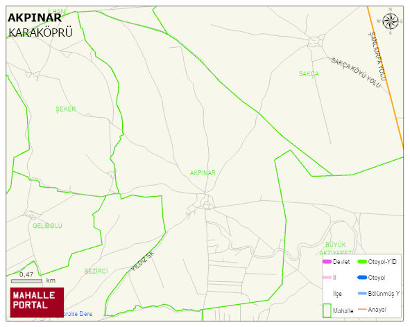 AKPINAR Mahallesi Haritası | İnteraktif Köy ve Mahalle Sınırları