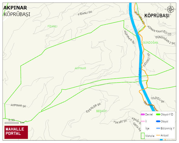 AKPINAR Mahallesi Haritası | İnteraktif Köy ve Mahalle Sınırları