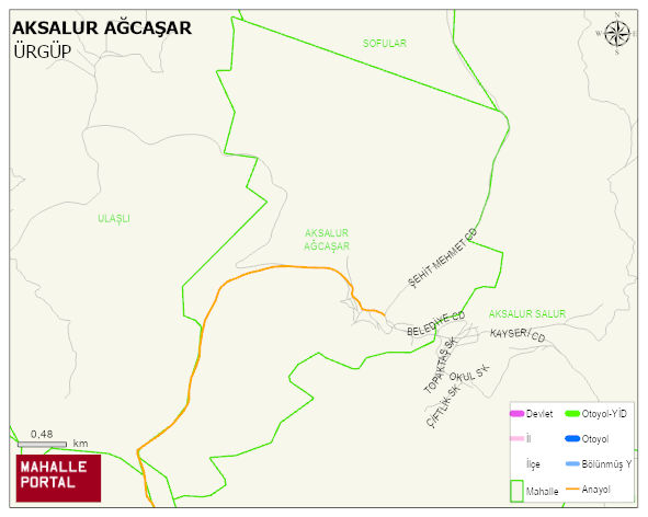 AKSALUR AĞCAŞAR Mahallesi Haritası | Uydu Görüntüsü ve Harita Detayları