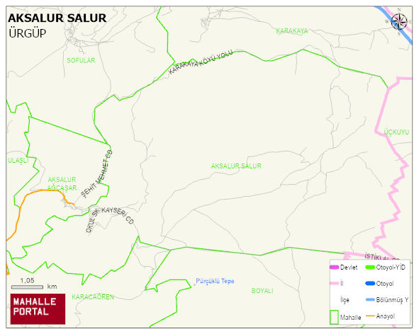 AKSALUR SALUR Mahallesi Haritası | İnteraktif Köy ve Mahalle Sınırları