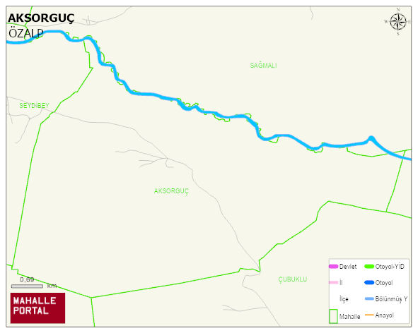 AKSORGUÇ Mahallesi Haritası | İnteraktif Köy ve Mahalle Sınırları