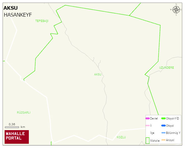 AKSU Köyü Haritası | Detaylı Köy ve Mahalle Görünümü