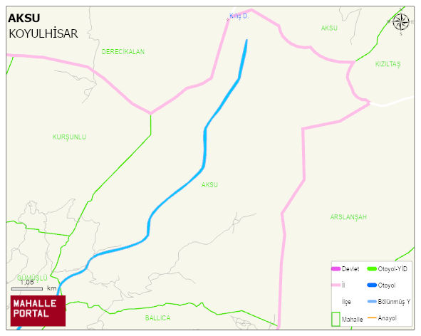 AKSU Köyü Haritası | İnteraktif Köy ve Mahalle Sınırları