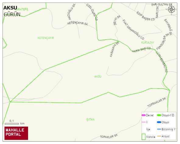 AKSU Mahallesi Haritası | Dağlar, Ovalar ve Akarsu Bilgileri