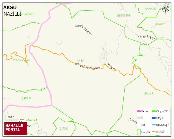 AKSU Mahallesi Haritası | Detaylı Köy ve Mahalle Görünümü