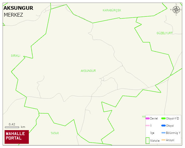 AKSUNGUR Köyü Haritası | Dağlar, Ovalar ve Akarsu Bilgileri