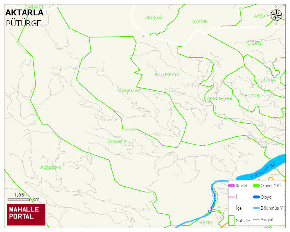 AKTARLA Mahallesi Haritası | Detaylı Köy ve Mahalle Görünümü
