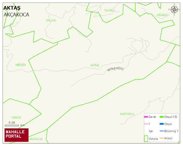 AKTAŞ Köyü Haritası | Sayısal Bölge Görünümü