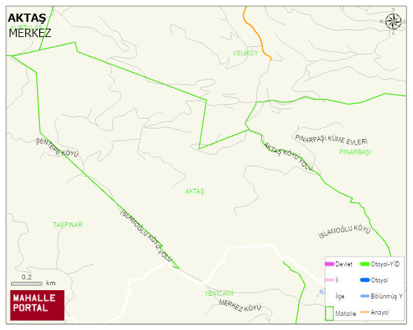 AKTAŞ Köyü Haritası | Detaylı Köy ve Mahalle Görünümü