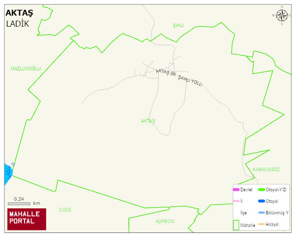 AKTAŞ Mahallesi Haritası | Mahalle ve Köy Sınırı